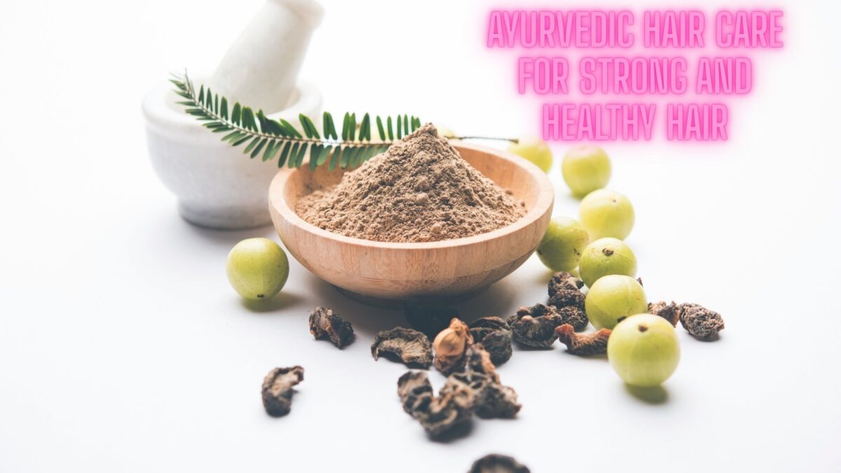 Ayurvedic herb based hair care product used in ayurvedic hair care routine for women