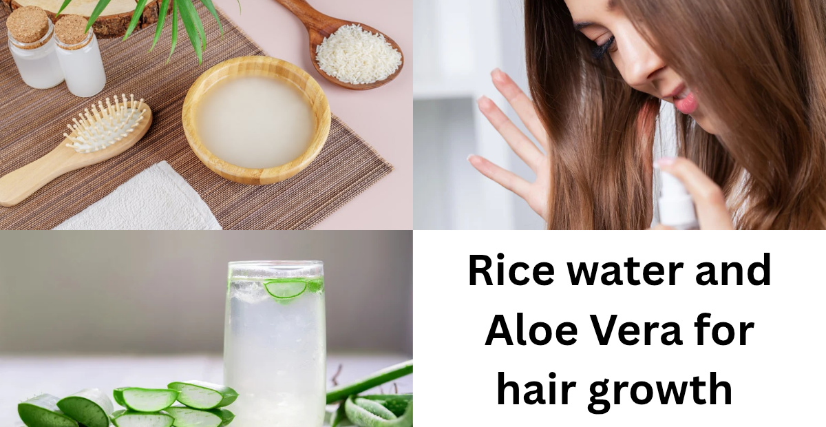 Rice water and Aloe Vera for hair growth