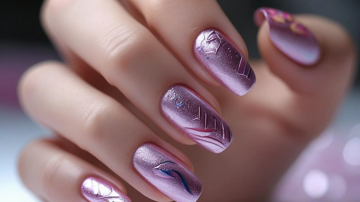 Hand with artificial nails showing potential damage to natural nails and how to grow nails naturally
