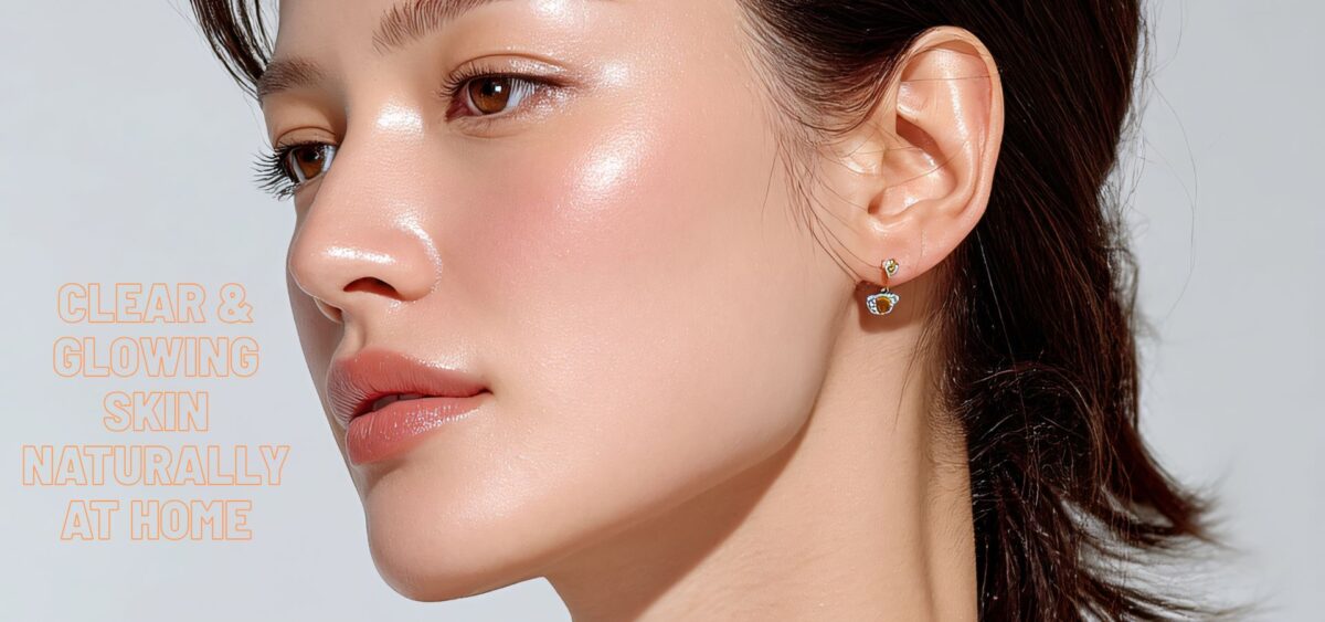 Glowing skin girl representing how to get clear and glowing skin naturally at home