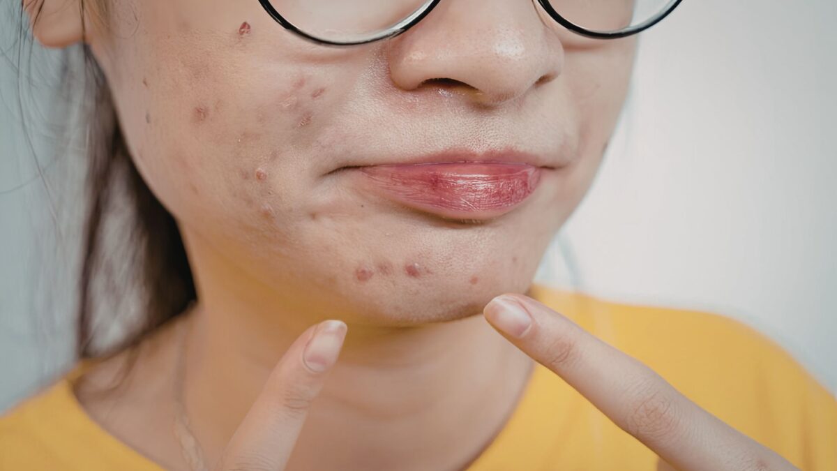 adult acne in women caused by stress and cortisol hormonal breakouts